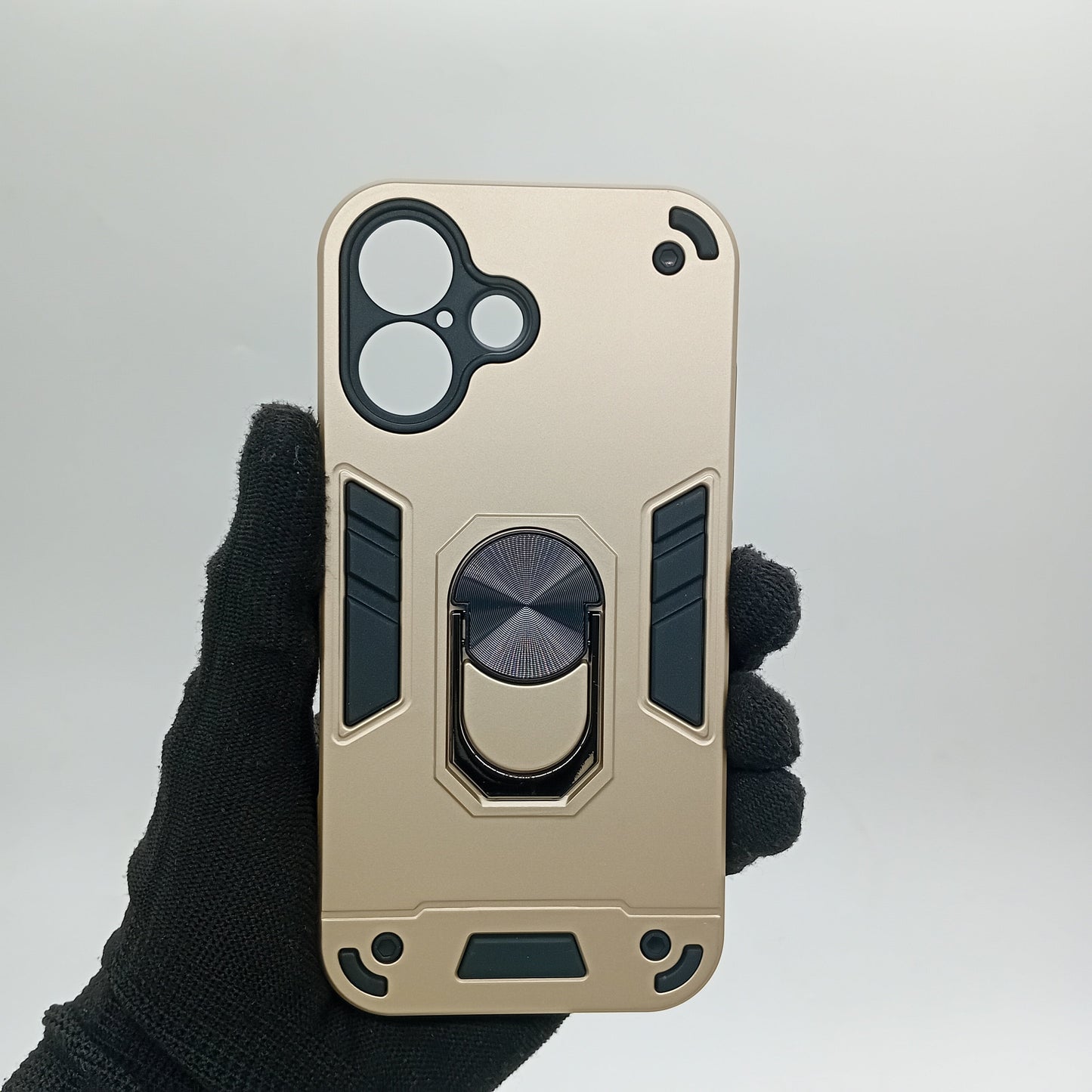 iPhone 16 Hard PC Case with ring holder Shockproof Slim back Cover