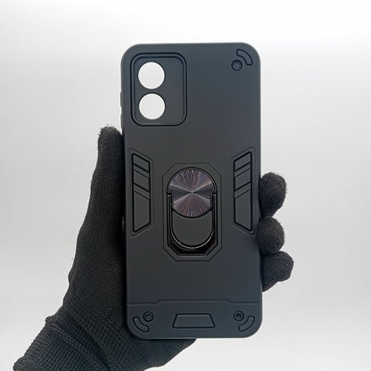 Motorola E13 Hard PC Case with ring holder Shockproof Slim back Cover