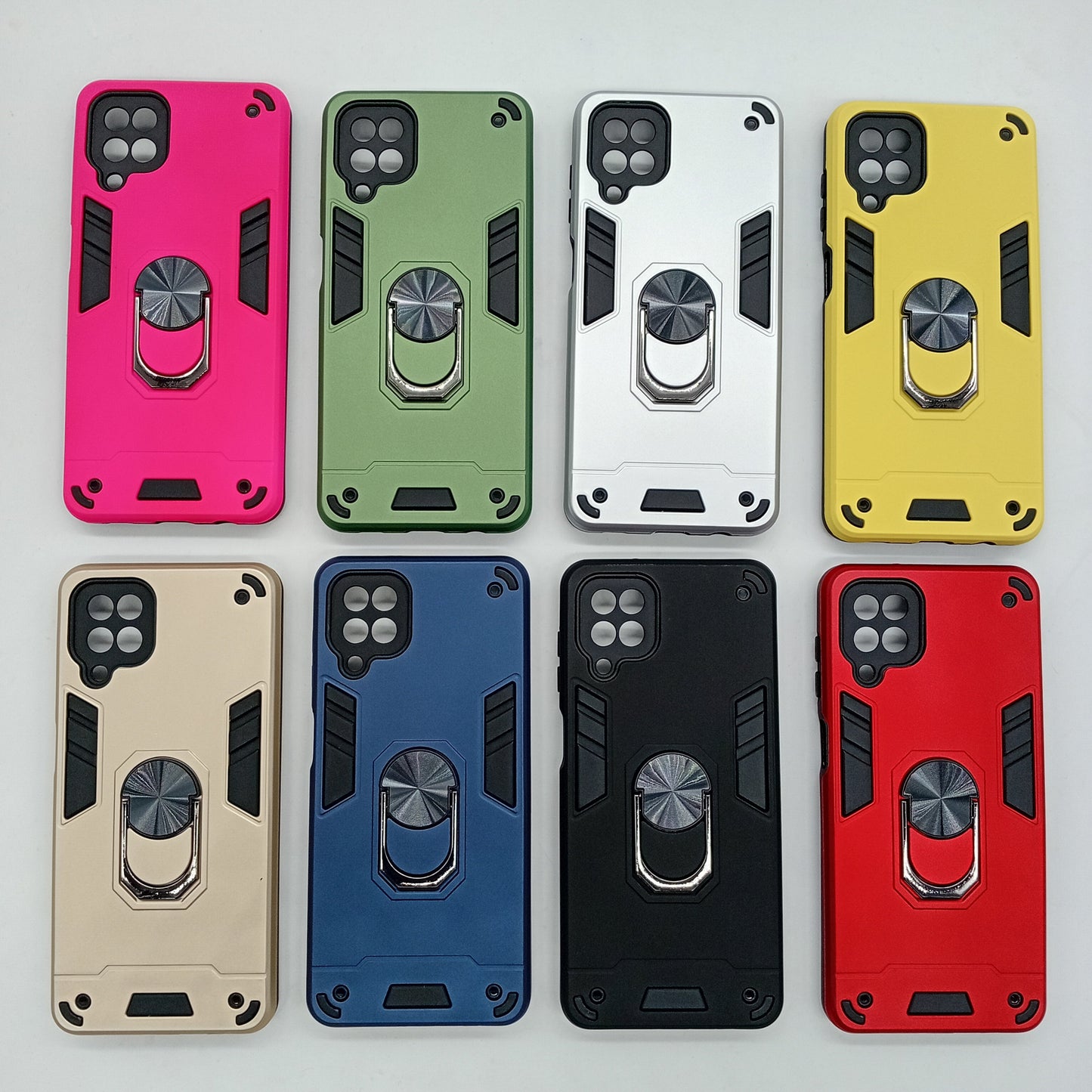 Samsung A12 Hard PC Case with ring holder Shockproof Slim back Cover