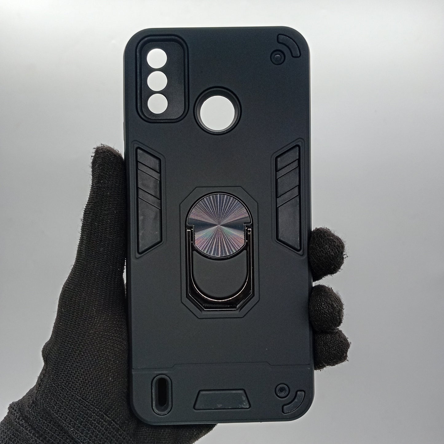 Tecno Spark 6 Go Hard PC Case with ring holder Shockproof Slim back Cover