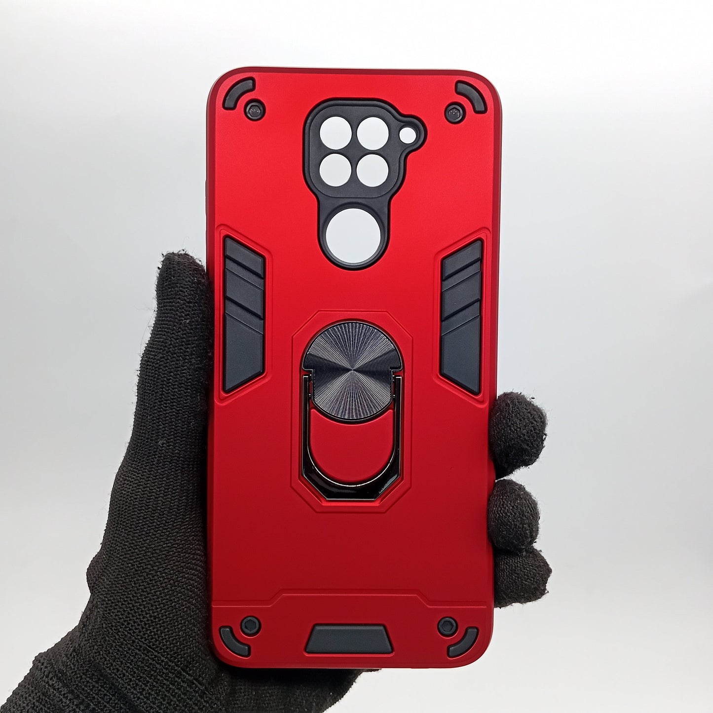 Redmi Note 9 Hard PC Case with ring holder Shockproof Slim back Cover