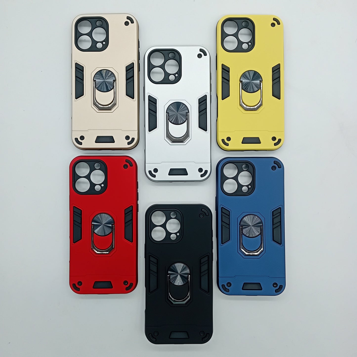 iPhone 16 Pro Max Hard PC Case with ring holder Shockproof Slim back Cover