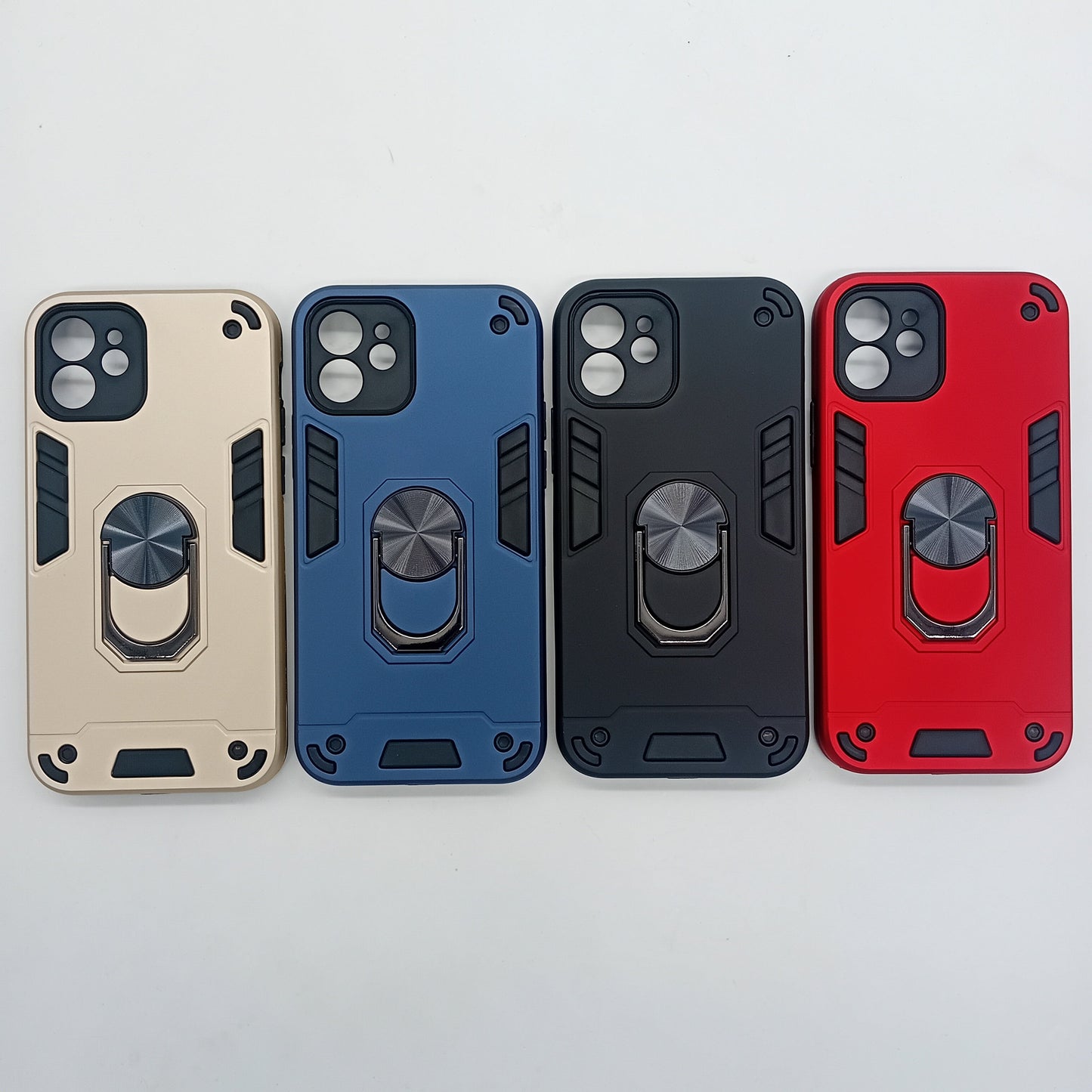 iPhone 12 Hard PC Case with ring holder Shockproof Slim back Cover