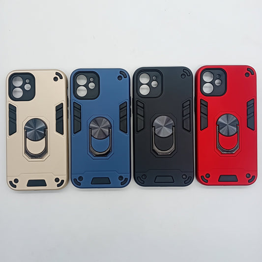 iPhone 12 Hard PC Case with ring holder Shockproof Slim back Cover