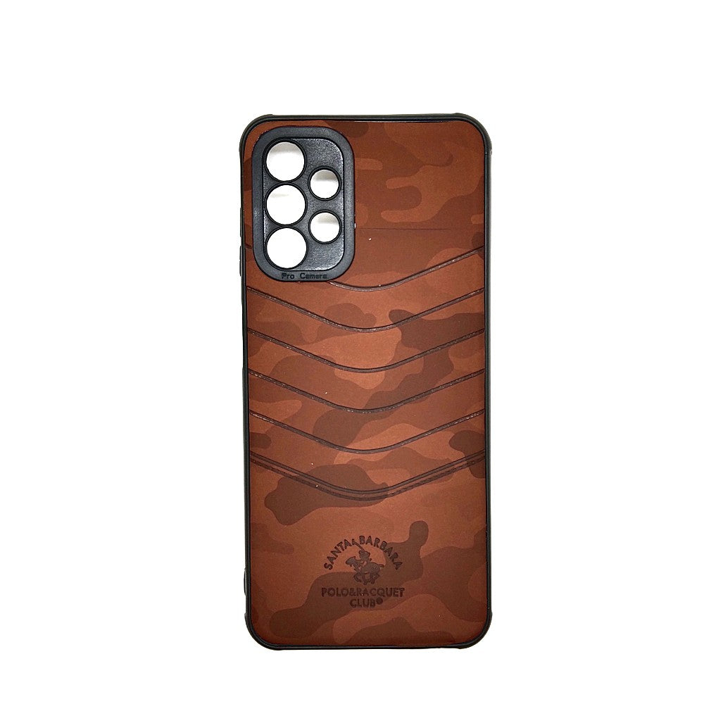 Samsung M13 POLO clothe texture case velvet Back Cover Brown