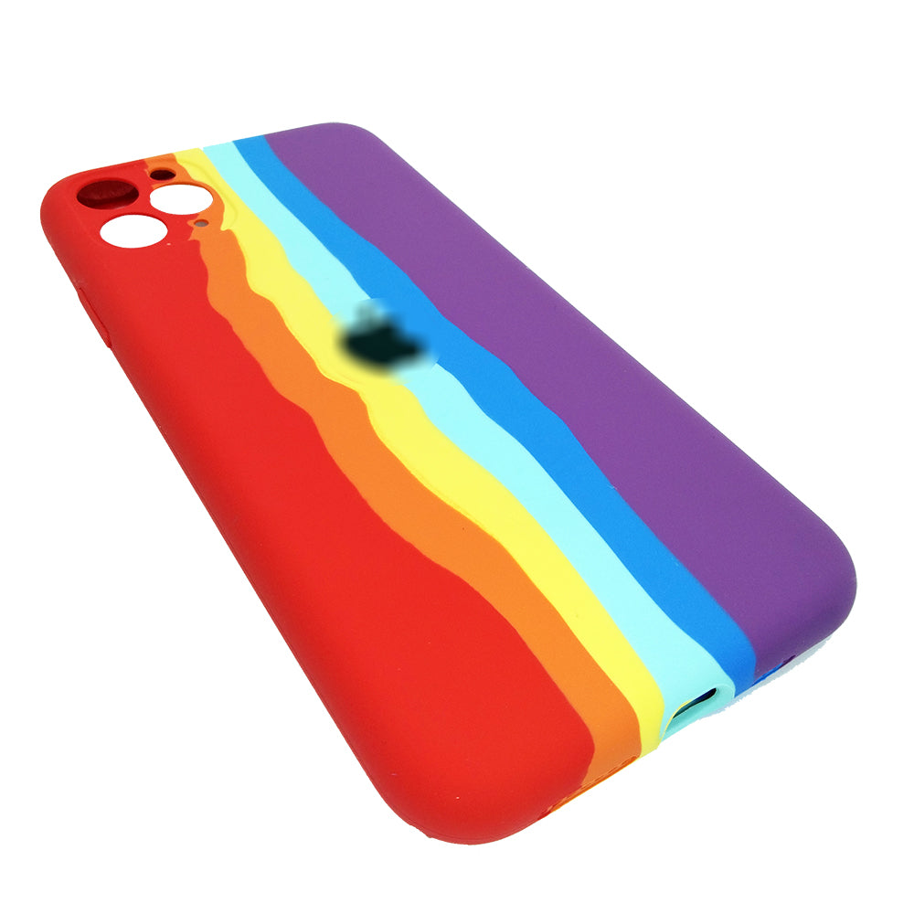 Latest Rainbow Silicone case for apple iPhone 11 Pro