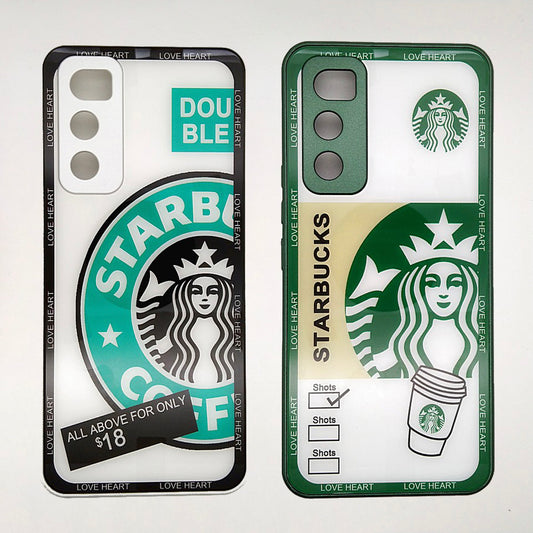 V20 SE Starbucks Series High Quality Perfect Cover Full Lens Protective Transparent TPU Case For Vivo V20 SE