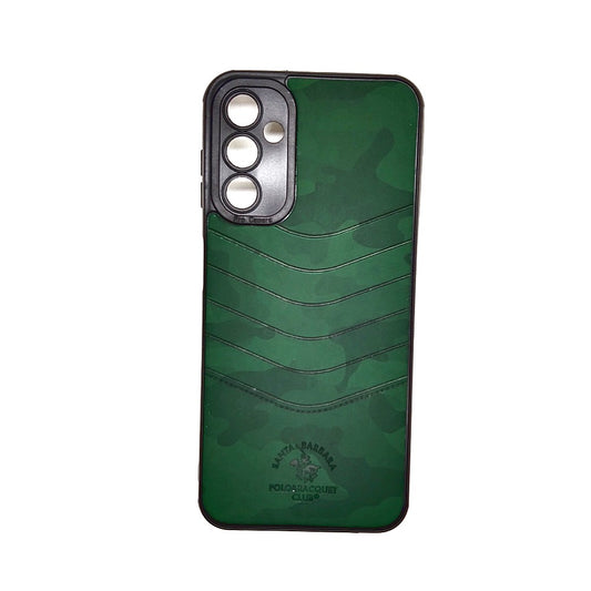 Samsung A14 POLO clothe texture case velvet Back Cover Green