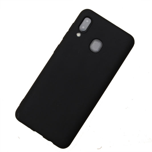 Samsung A20 Silicone back Cover Slim Magic TPU Case Black