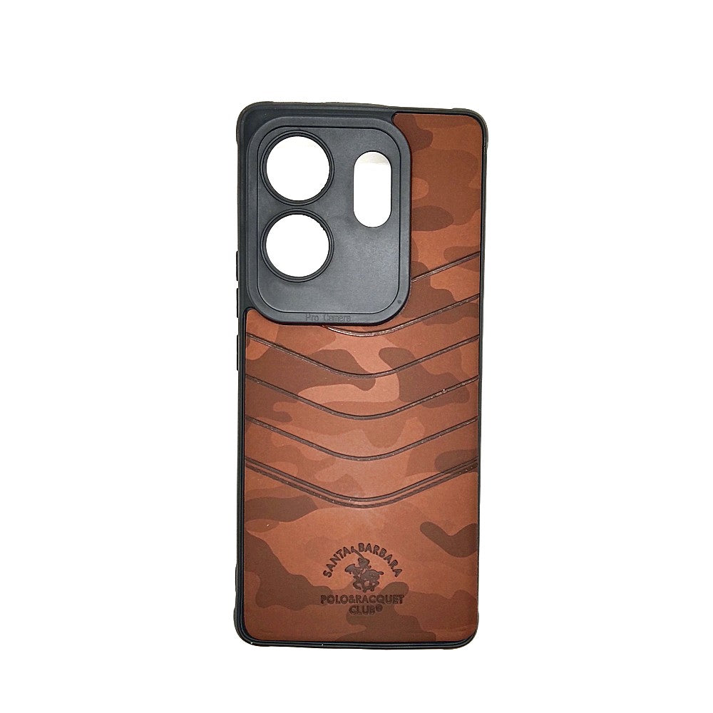 infinix ZERO 30 POLO clothe texture case velvet Back Cover Brown