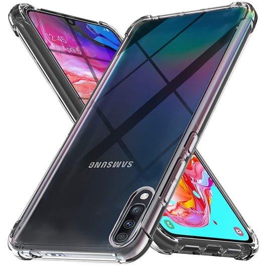 AntiShock Clear Back Cover Soft Silicone TPU Bumper case for Samsung A70