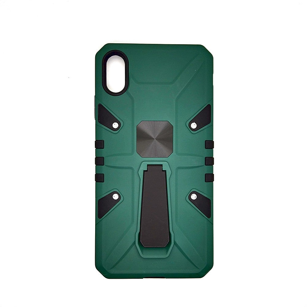 iPhone Xs Max Shockproof Armour Magnet Car holder Military Grade Case Green