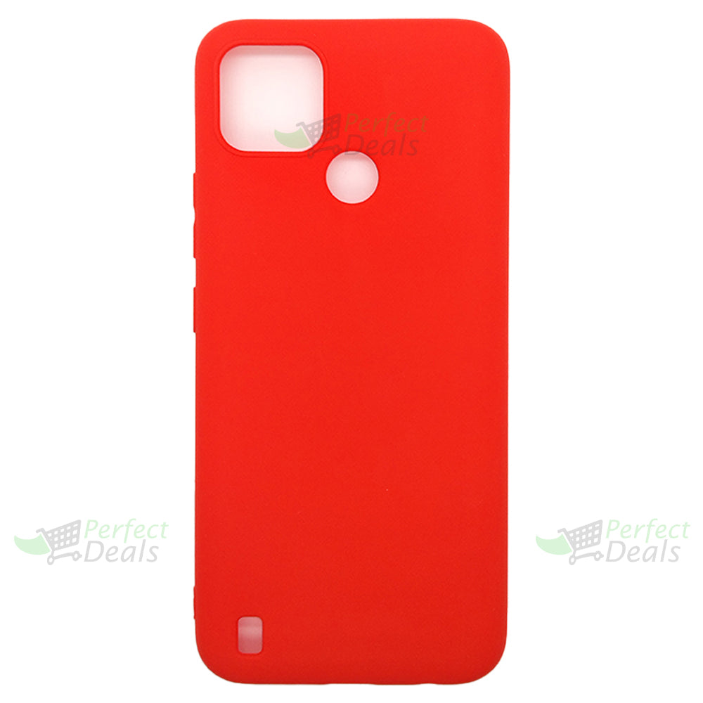 Realme C21Y Silicone back Cover Slim Magic TPU Case Red