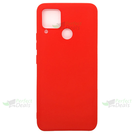 Realme C15 Silicone back Cover Slim Magic TPU Case Red