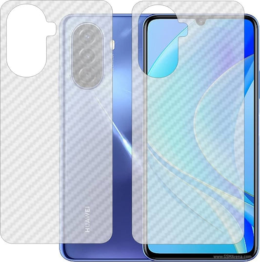 Huawei Nova Y70 carbon Back Clear Skin Sticker