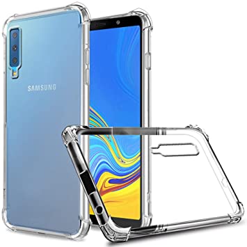 AntiShock Clear Back Cover Soft Silicone TPU Bumper case for Samsung A7 2018