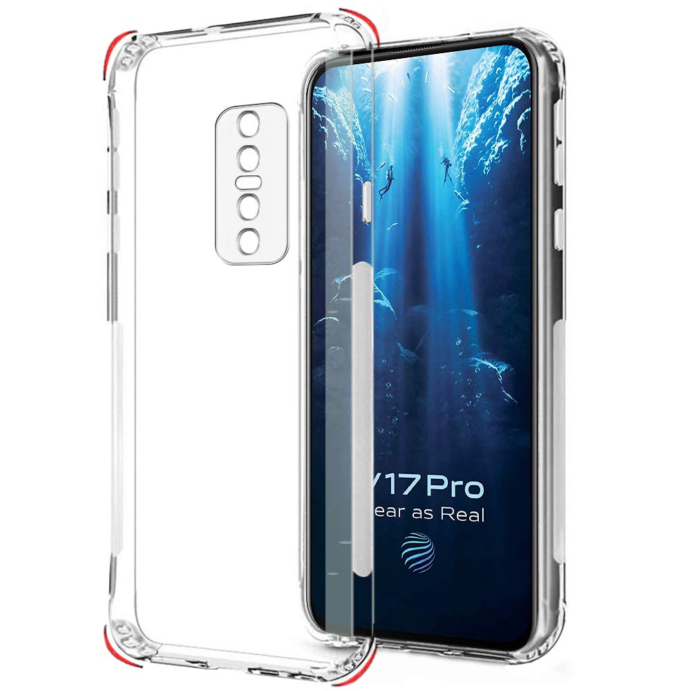 AntiShock Clear Back Cover Soft Silicone TPU Bumper case for Vivo V17 Pro