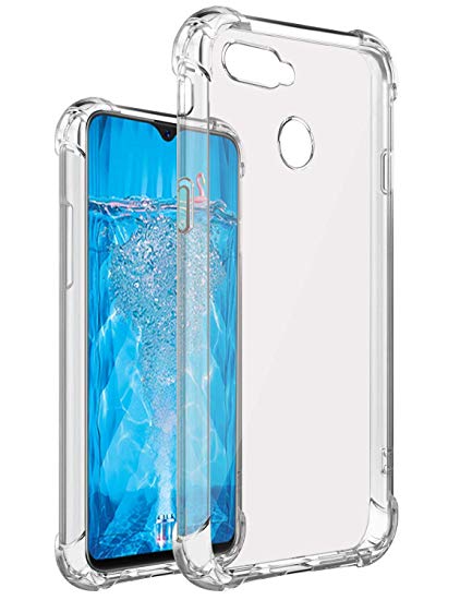 AntiShock Clear Back Cover Soft Silicone TPU Bumper case for OPPO F9