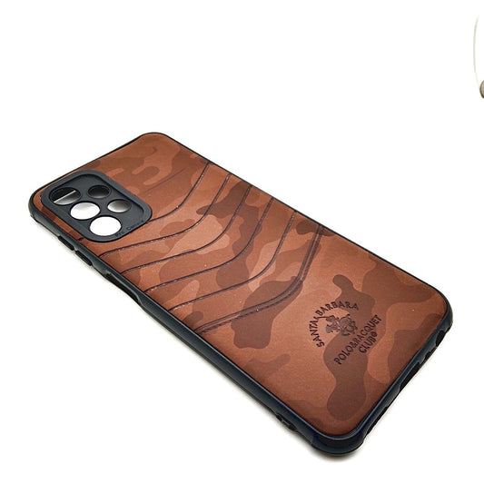 Samsung M13 POLO clothe texture case velvet Back Cover Brown