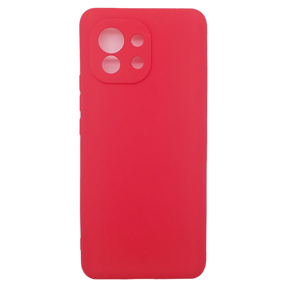 Xiaomi Mi 11 Silicone back Cover Slim Magic TPU Case Red