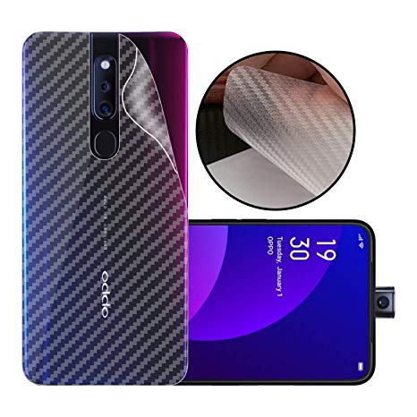 OPPO F11 Pro carbon Back Clear Skin Sticker