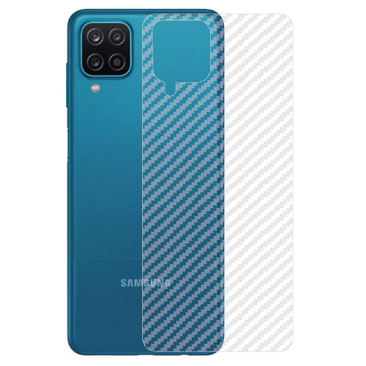 Samsung A12 carbon Back Clear Skin Sticker