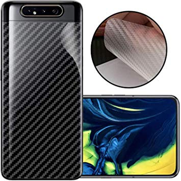 Samsung A80 carbon Back Clear Skin Sticker