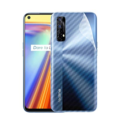 Realme 7 carbon Back Clear Skin Sticker