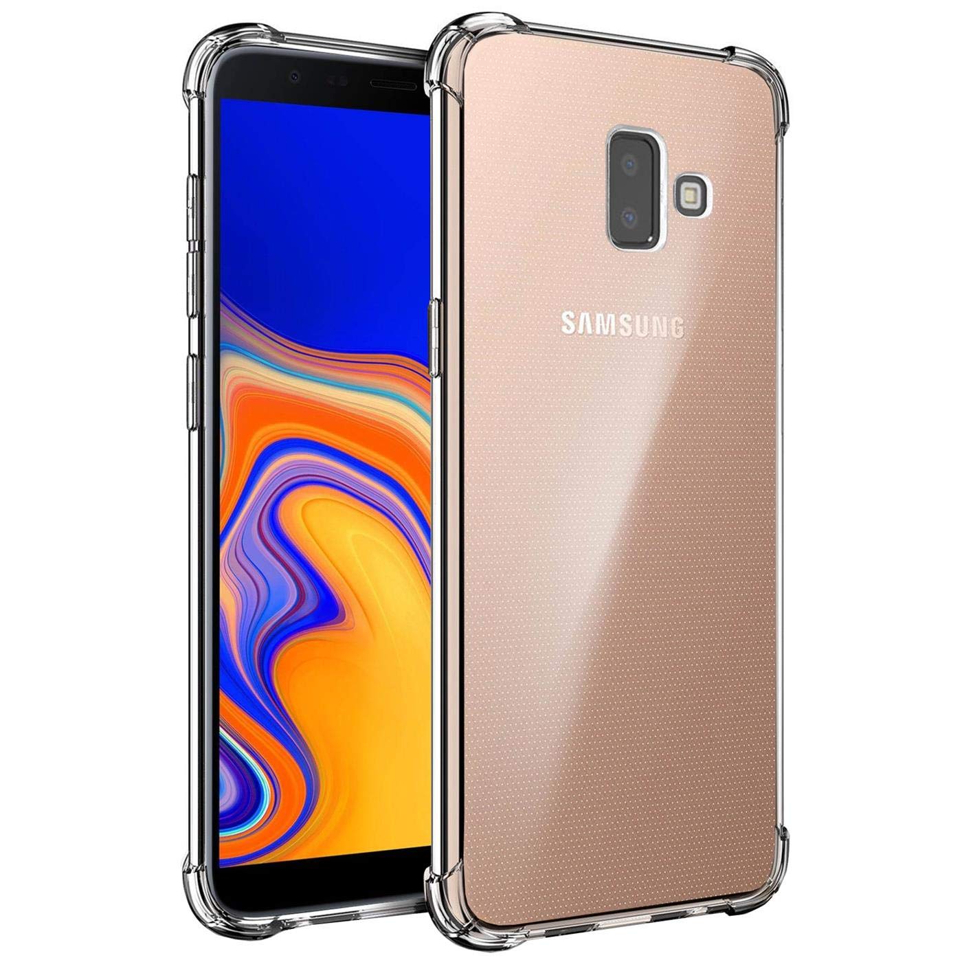 AntiShock Clear Back Cover Soft Silicone TPU Bumper case for Samsung J6 Plus