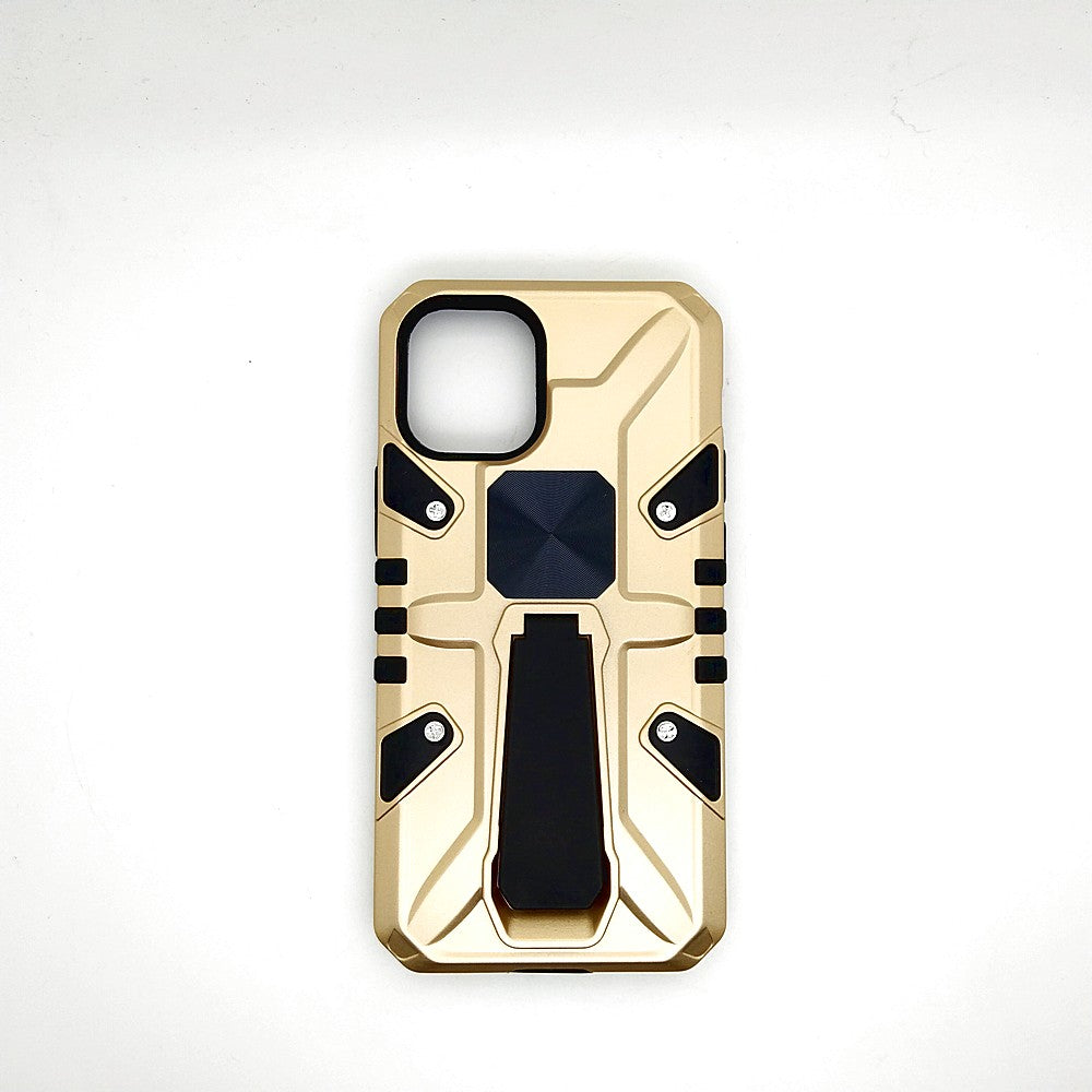 iPhone 12 Mini Shockproof Armour Magnet Car holder Military Grade Case Gold