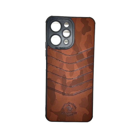 Redmi 12 POLO clothe texture case velvet Back Cover Brown