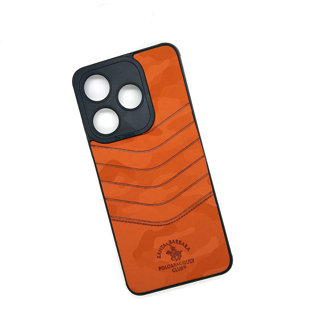 TECNO Spark 10C POLO clothe texture case velvet Back Cover Orange