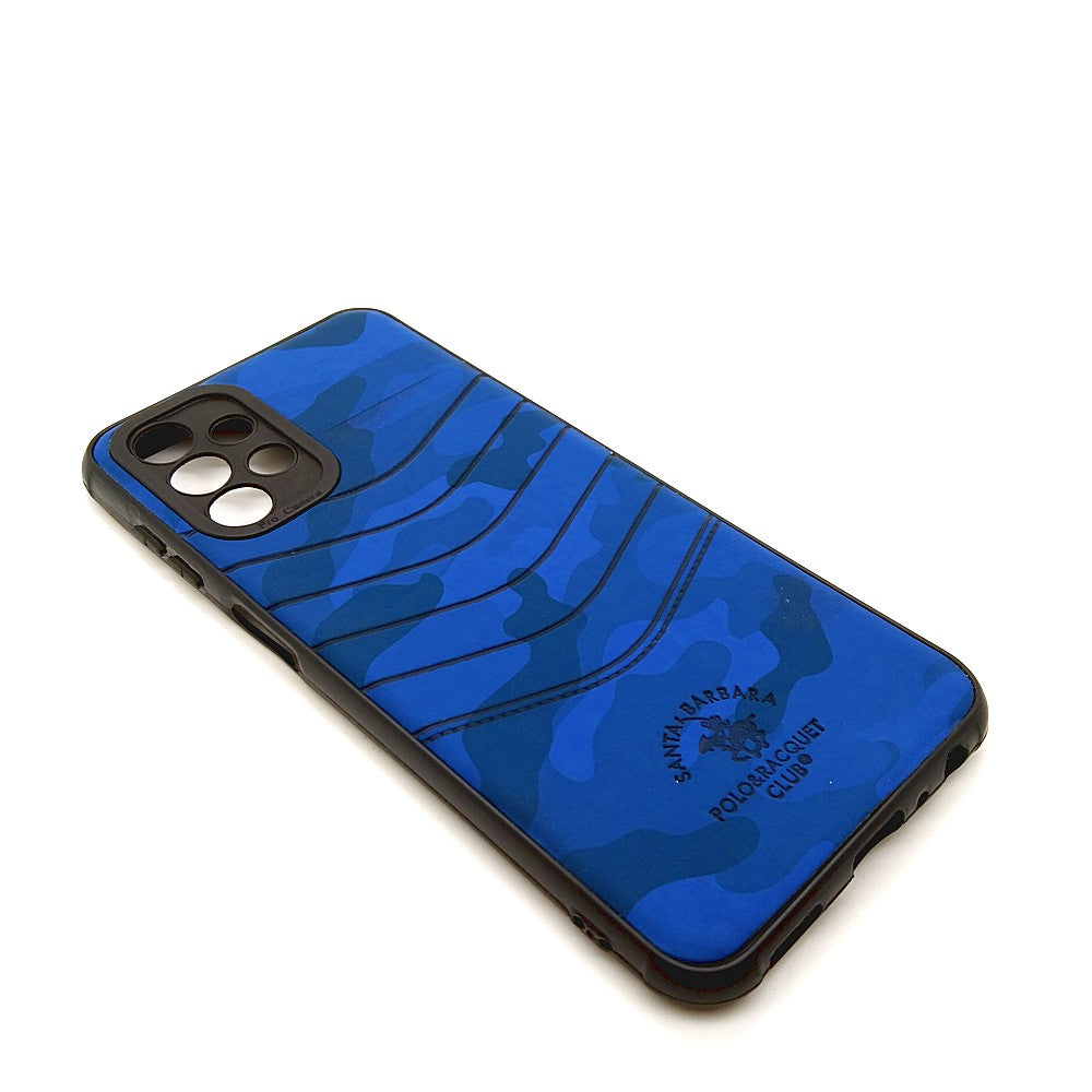 Samsung M13 POLO clothe texture case velvet Back Cover Blue