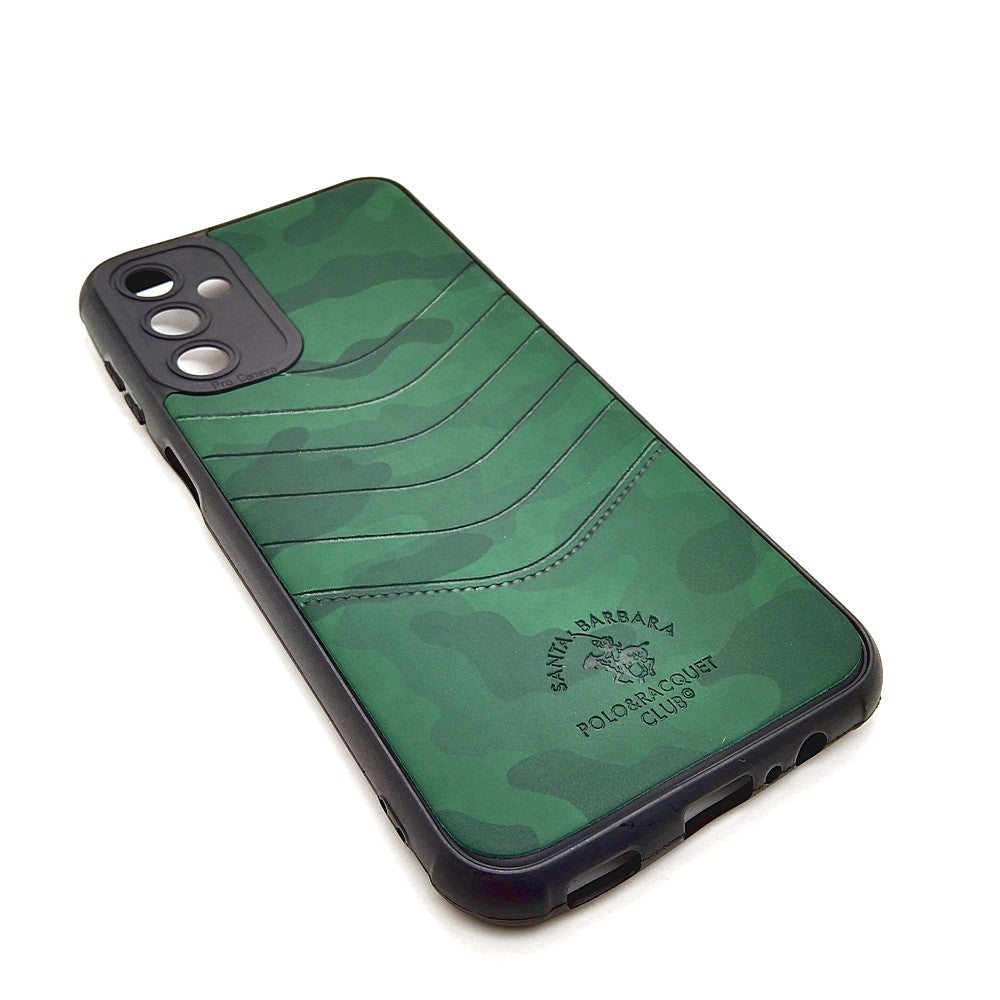 Samsung M14 POLO clothe texture case velvet Back Cover Green