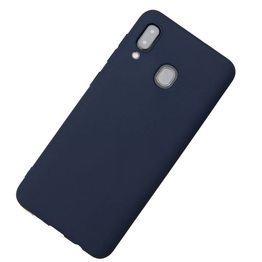 Samsung A20 Silicone back Cover Slim Magic TPU Case Blue