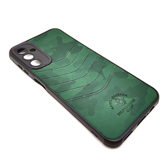 Samsung A14 POLO clothe texture case velvet Back Cover Green