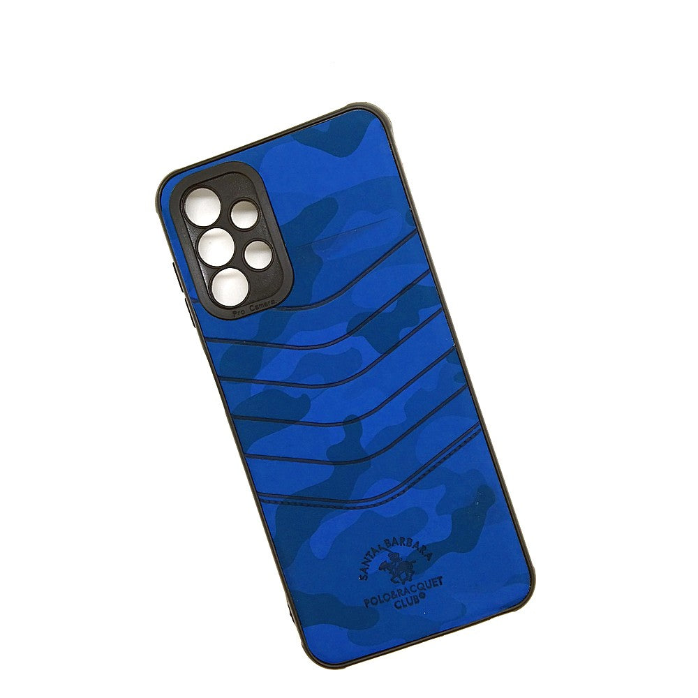 Samsung M13 POLO clothe texture case velvet Back Cover Blue