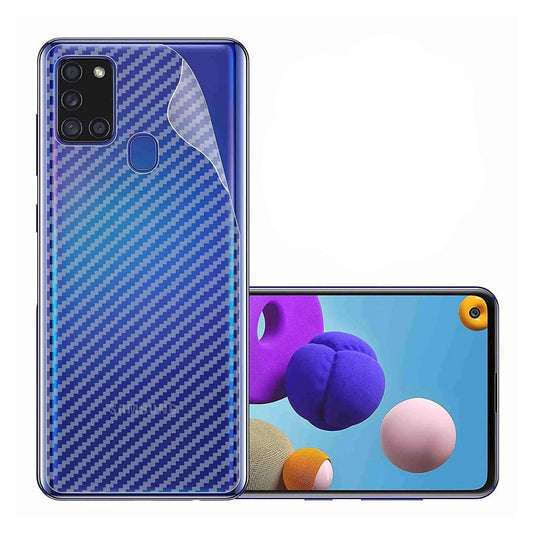 Samsung A21s carbon Back Clear Skin Sticker