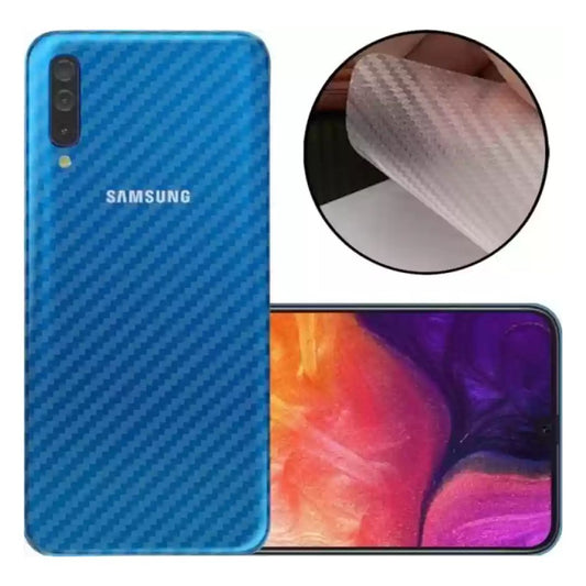 Samsung A50 carbon Back Clear Skin Sticker