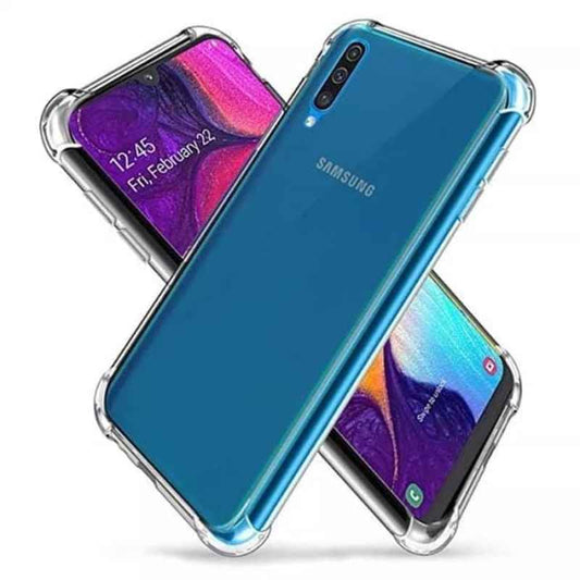 AntiShock Clear Back Cover Soft Silicone TPU Bumper case for Samsung A50