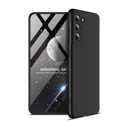 LEEKA Samsung S21 FE Full 3in1 Cover 360º Shockproof Armour Hard Matte PC Case