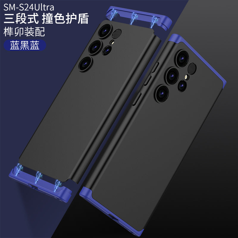 LEEKA Samsung S24 Ultra Full 3in1 Cover 360º Shockproof Armor Hard Matte PC Case