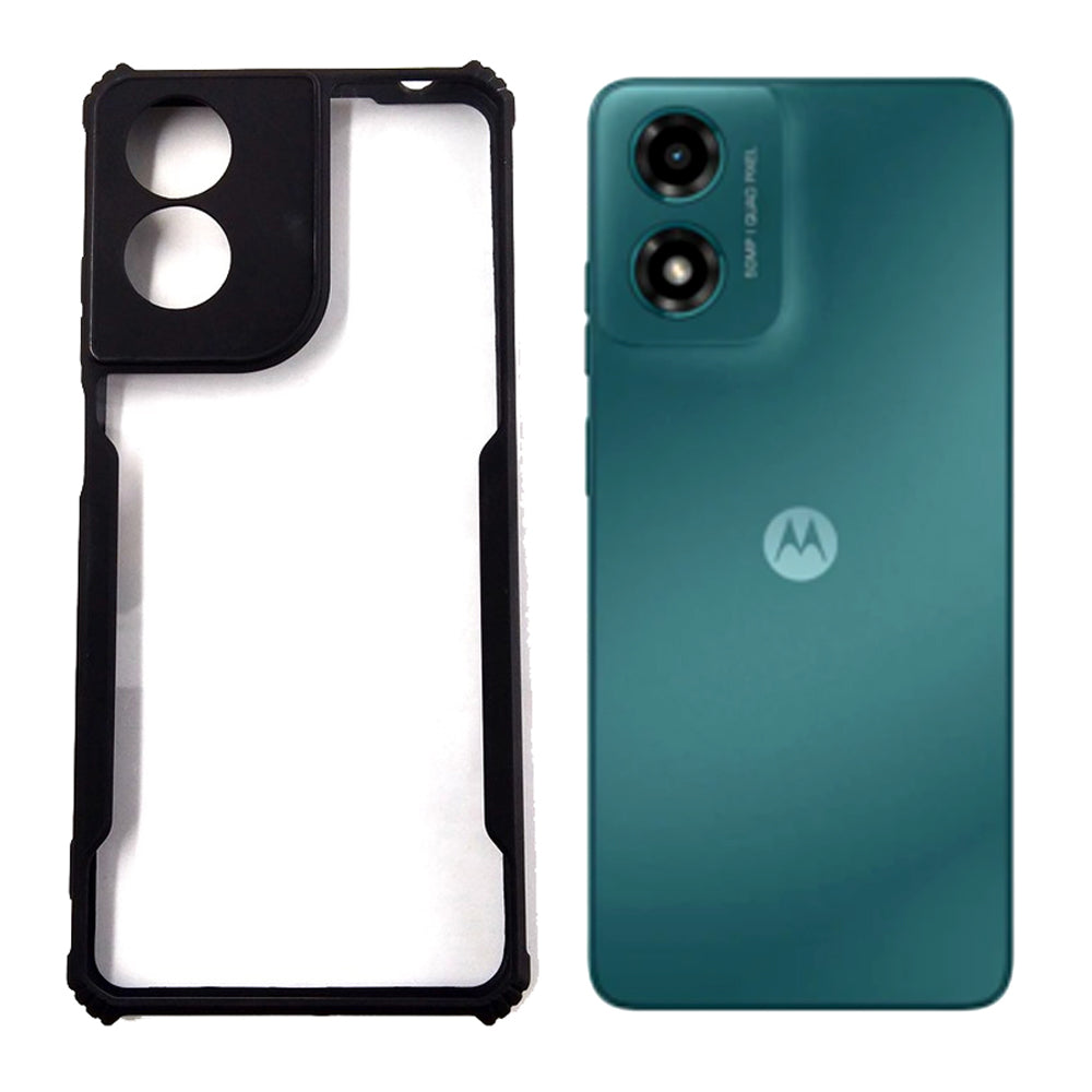 Motorola G04s case Matte Black Back Cover Soft Silicone TPU Bumper case