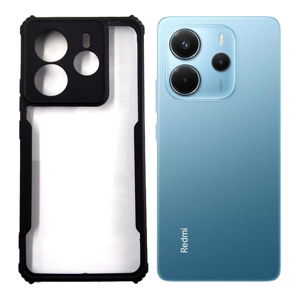 Redmi Note 14 case Matte Black Back Cover Soft Silicone TPU Bumper case