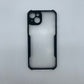 iPhone 15 Plus Shockproof Matte Black Border Aly Camera lens Protection back cover Case