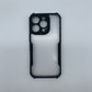 iPhone 16 Pro Shockproof Matte Black Border Aly Camera lens Protection back cover Case
