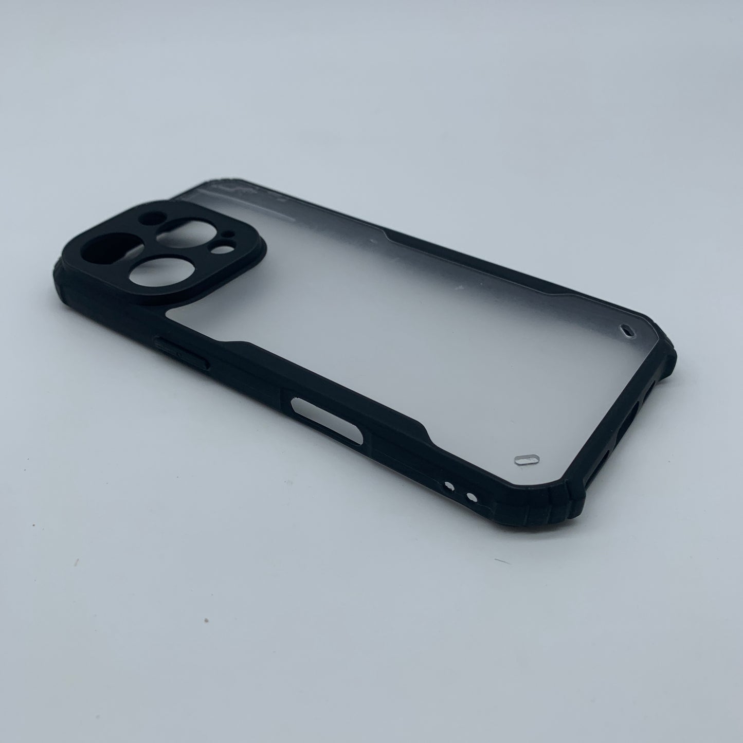 iPhone 16 Pro Shockproof Matte Black Border Aly Camera lens Protection back cover Case