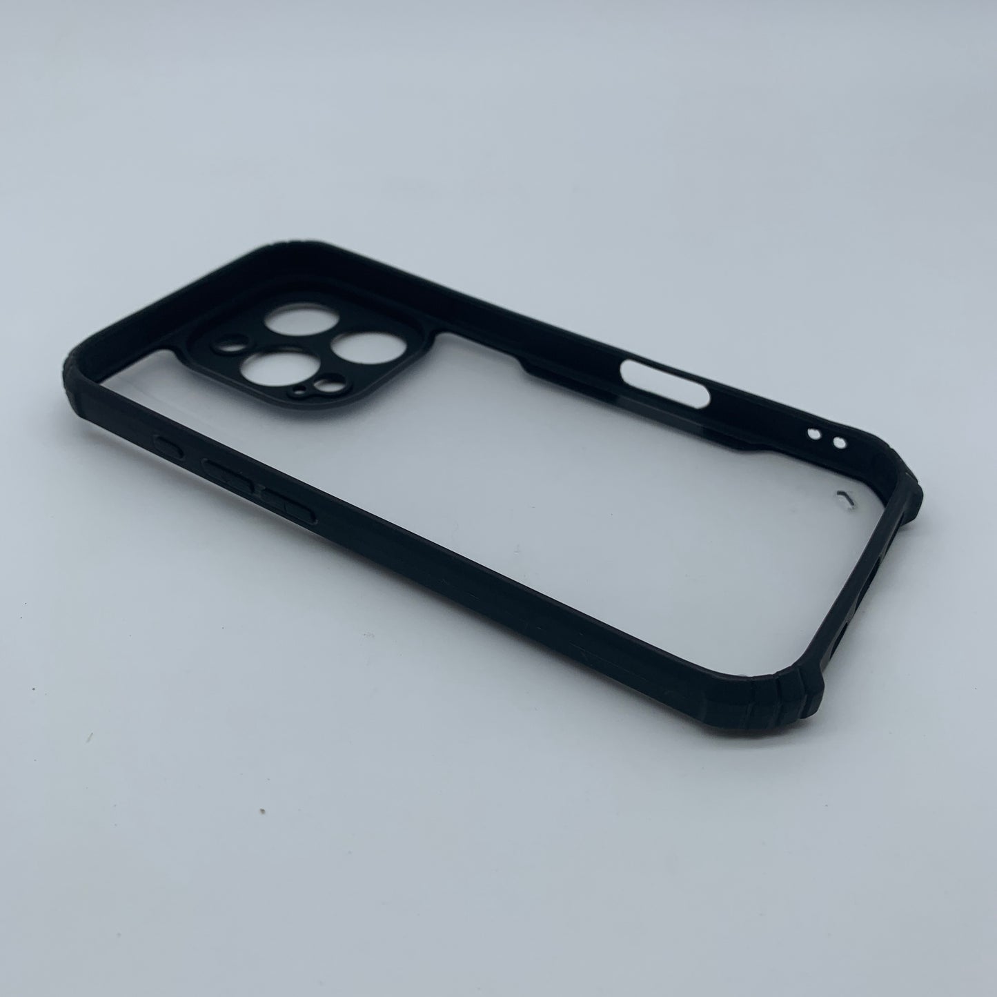 iPhone 16 Pro Shockproof Matte Black Border Aly Camera lens Protection back cover Case