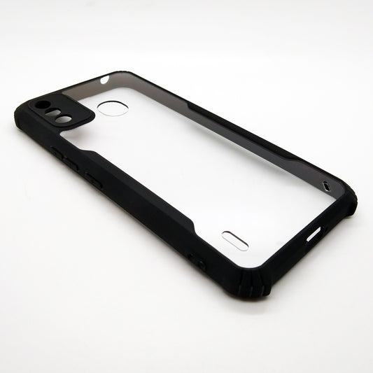 itel A48 case Matte Black Back Cover Soft Silicone TPU Bumper case
