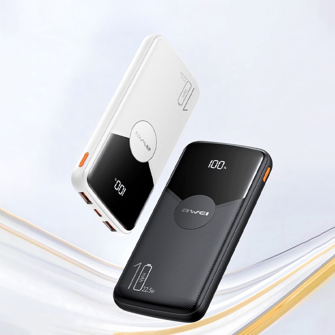 AWEI P63K 10000mAh LCD Power Bank Black